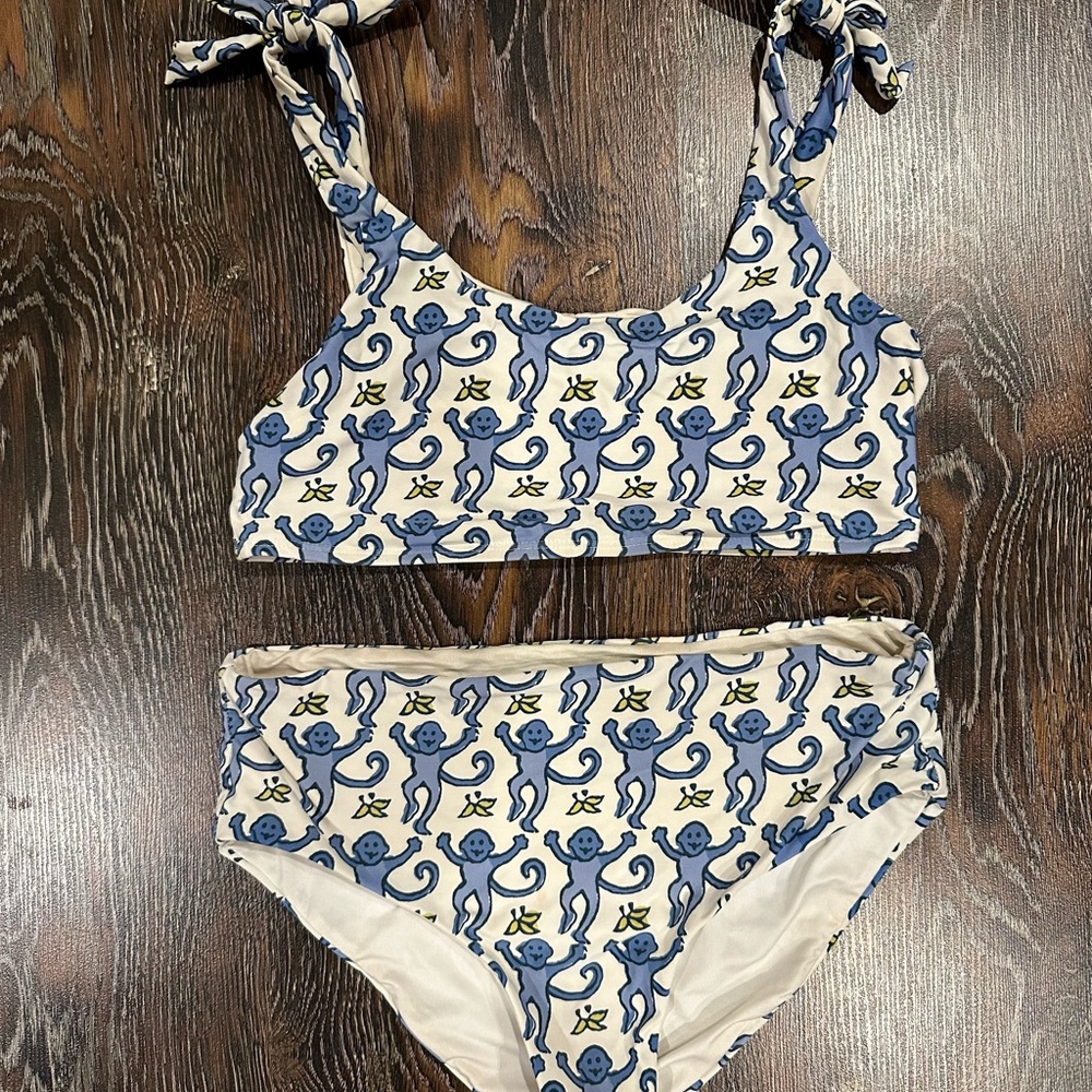 Roberta Roller Rabbit Blue and Cream Bikini with Seahorse Pattern